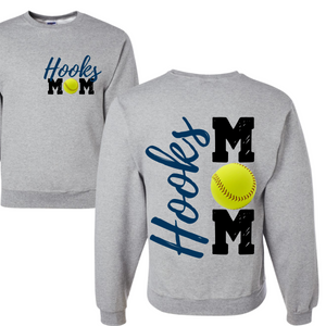 Hooks mom - Softball tee or sweatshirt