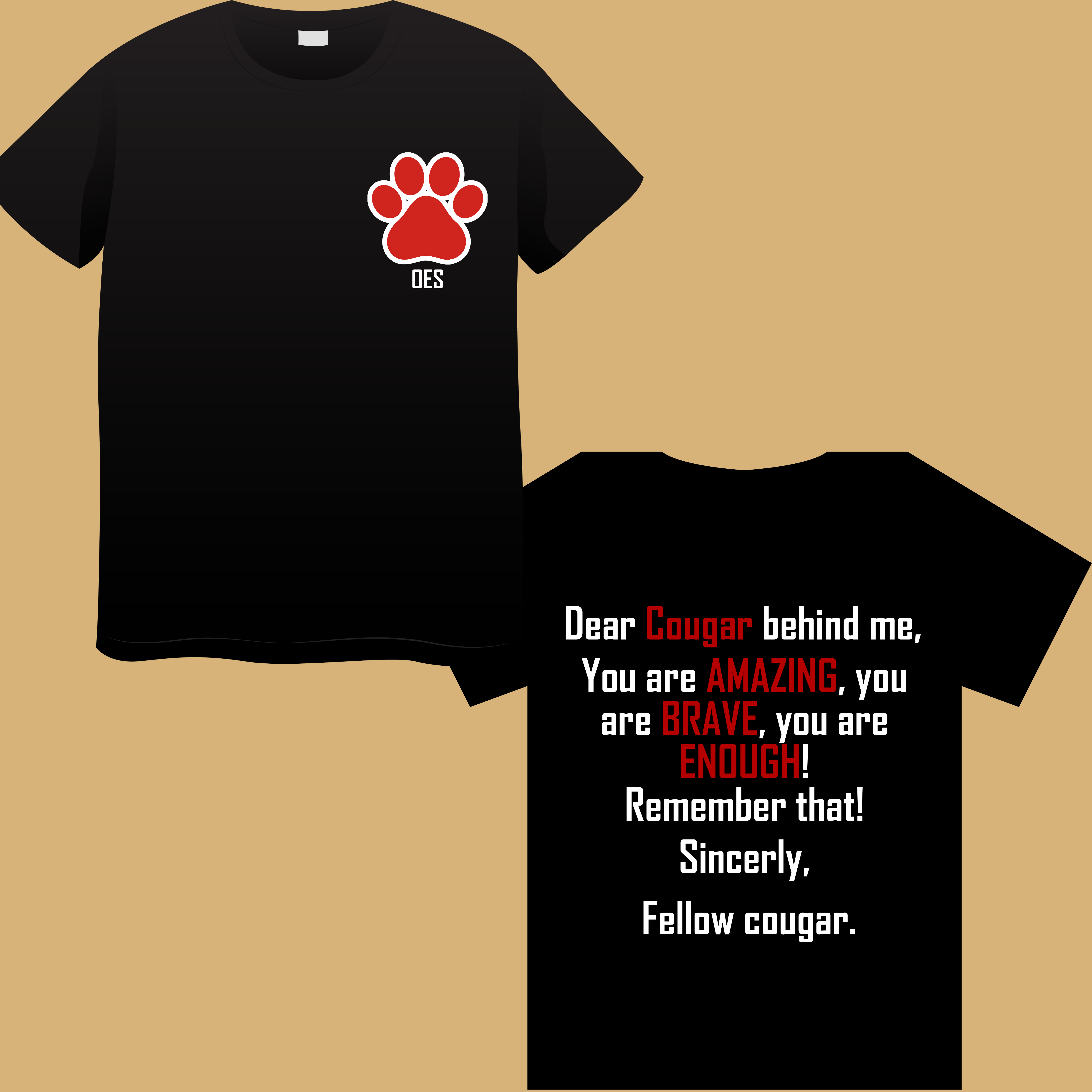 Short Sleeve Tee (Dear Cougar) Youth & Adult