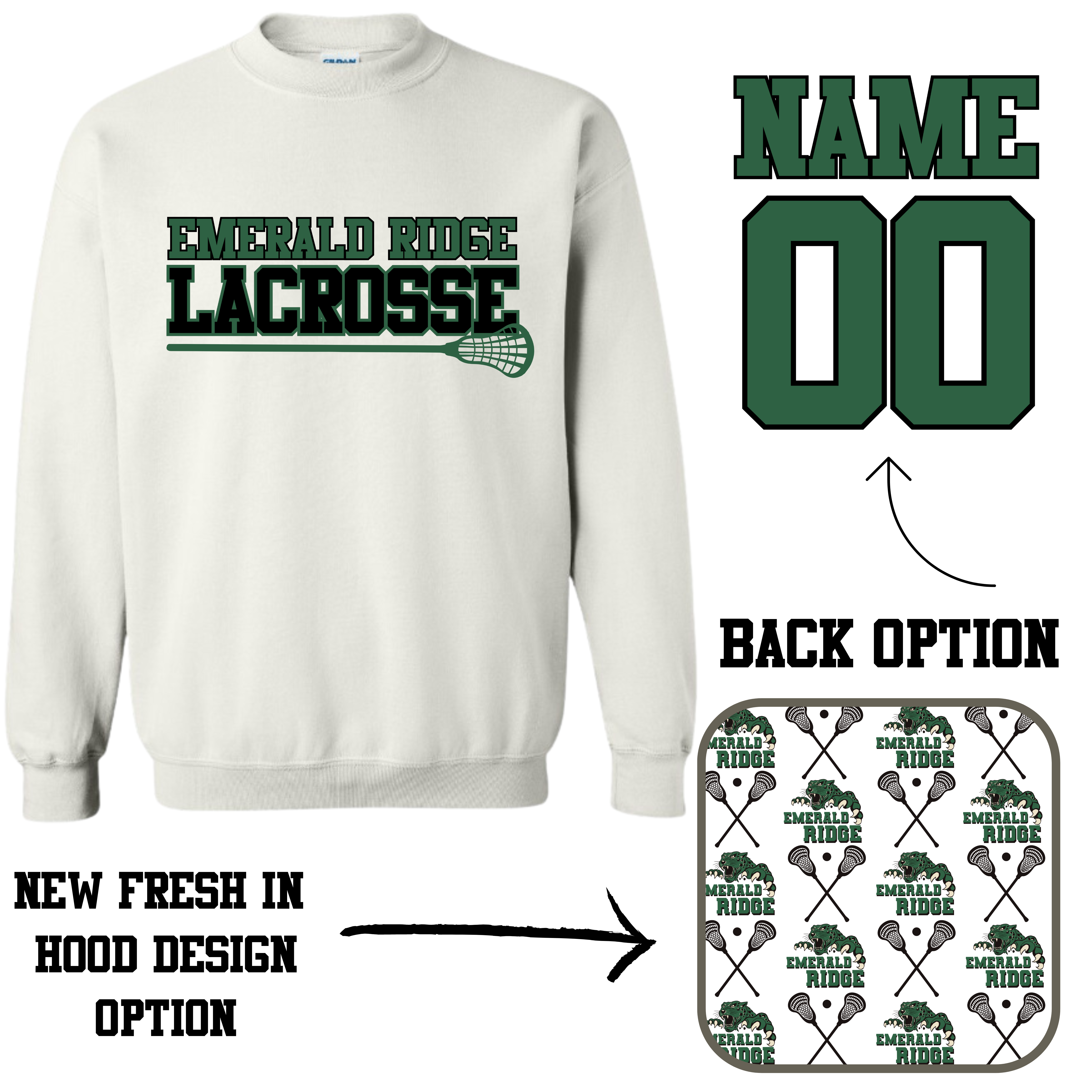 YOUTH ER lacrosse (Tee and hoodie)