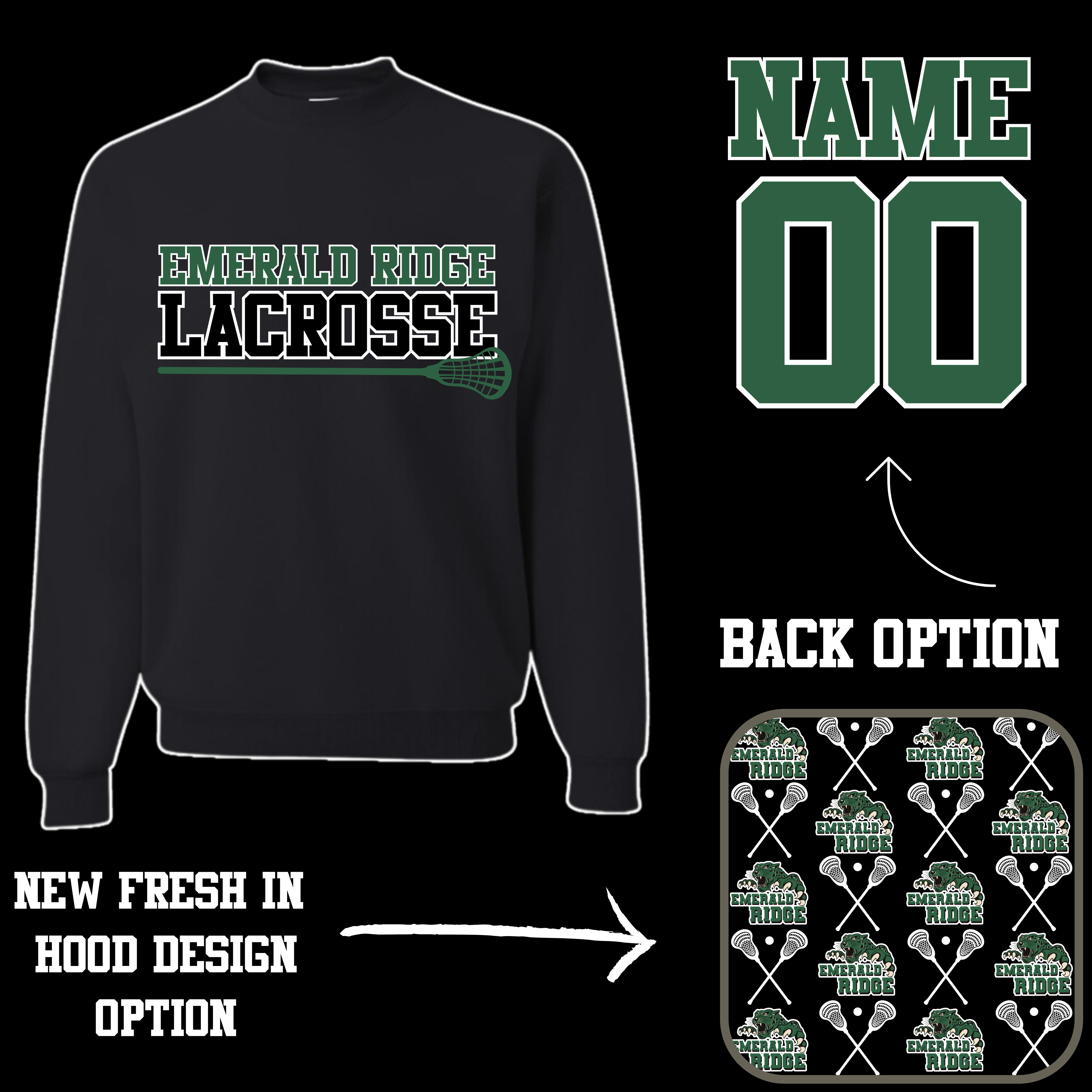 YOUTH ER lacrosse (Tee and hoodie)