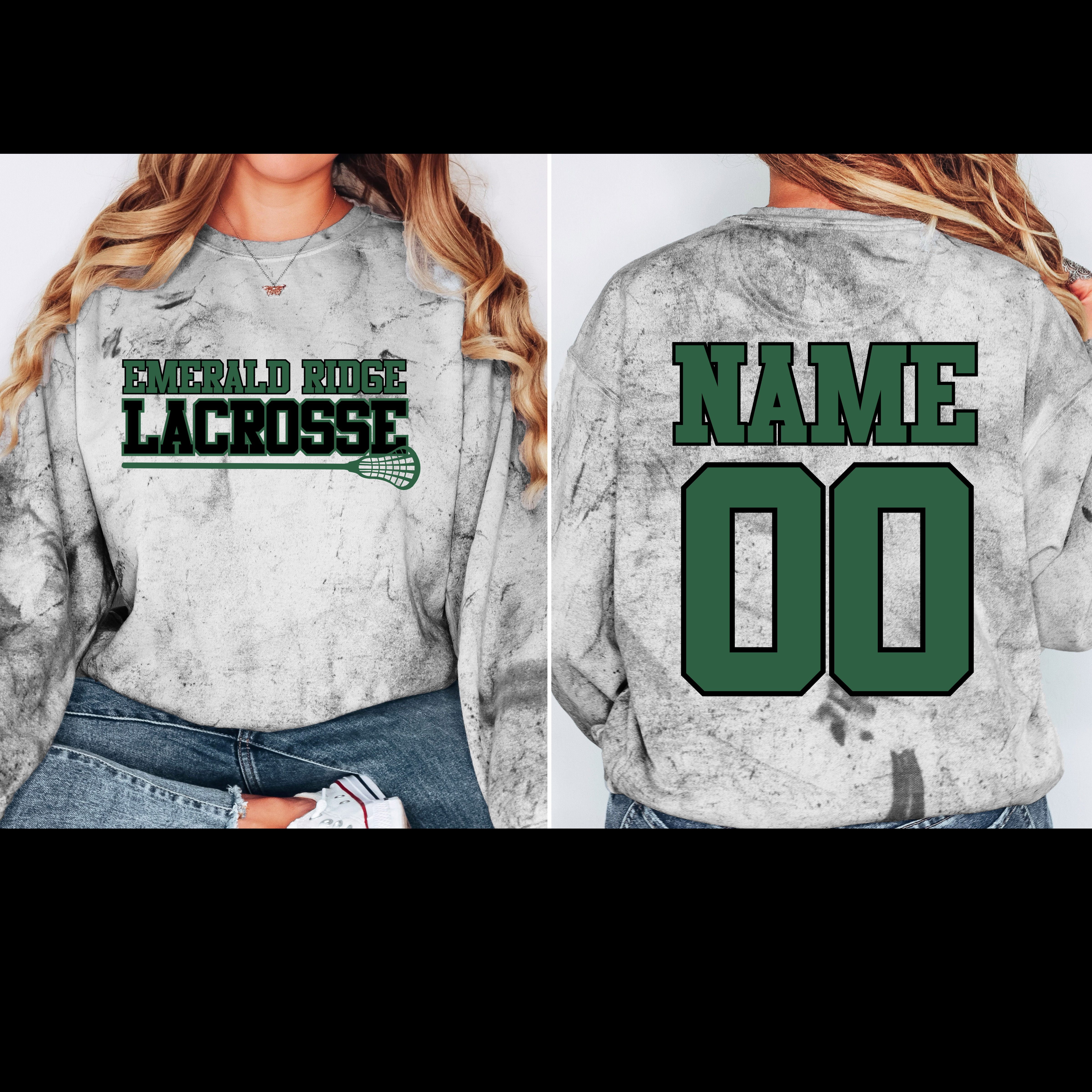 Smoke color blast ER lacrosse (Tee or Crewneck sweatshirt)