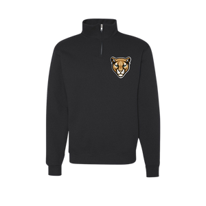 Quarter Zip Black (Cougar head Pocket) Adult