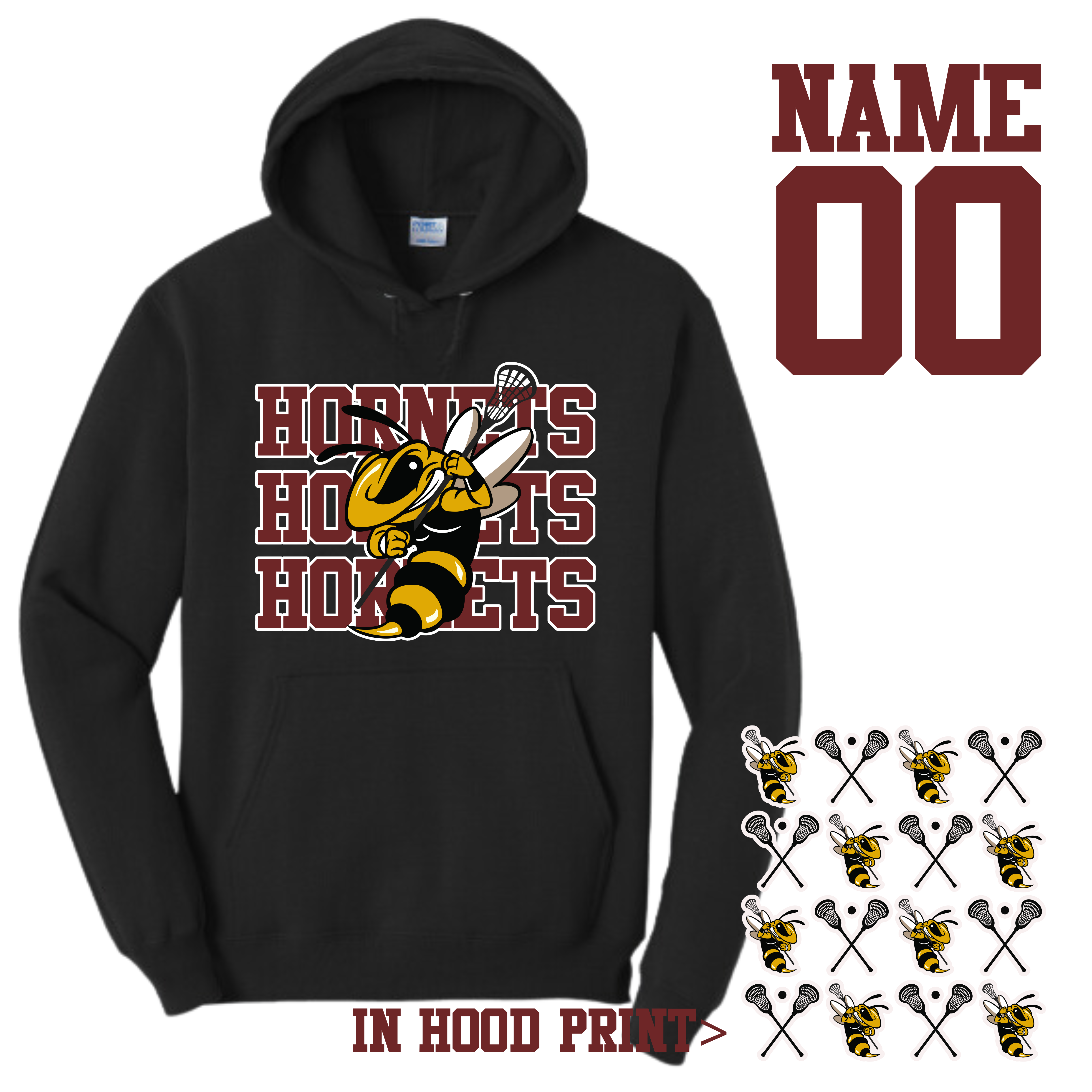 Hornets lacrosse hoodie