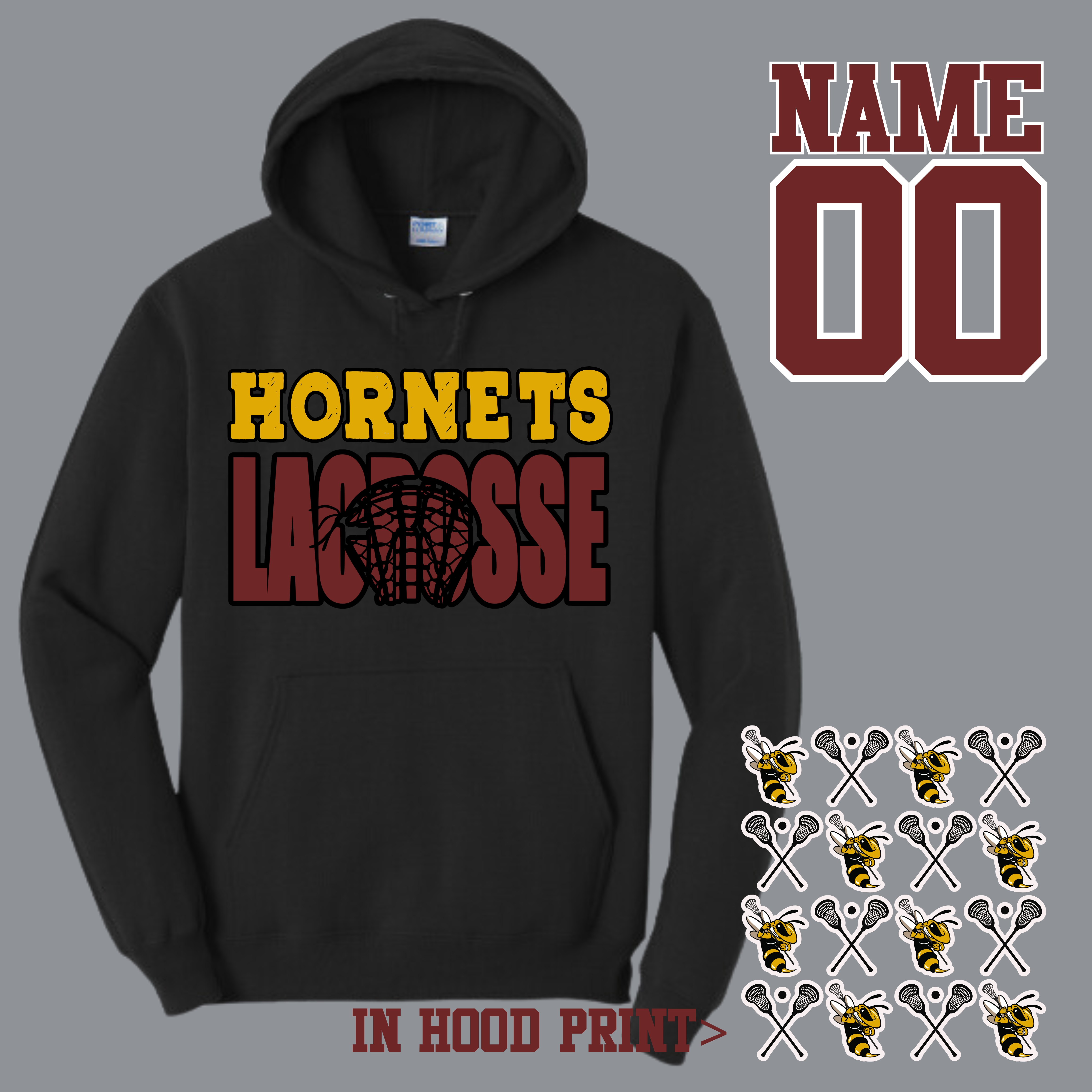 Hornets lacrosse hoodie