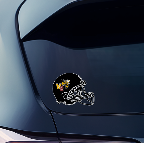 WR Hornets helmet car decal