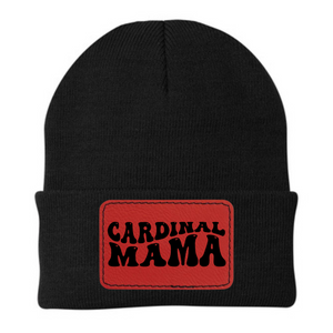 Cardinal mama beanie