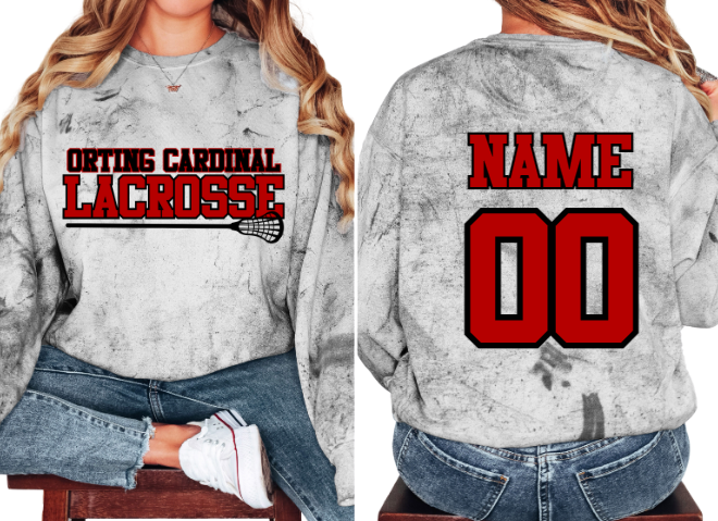 Orting Lacrosse color blast Tee or sweatshirt