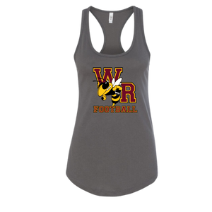 white river football women's racer tanktop