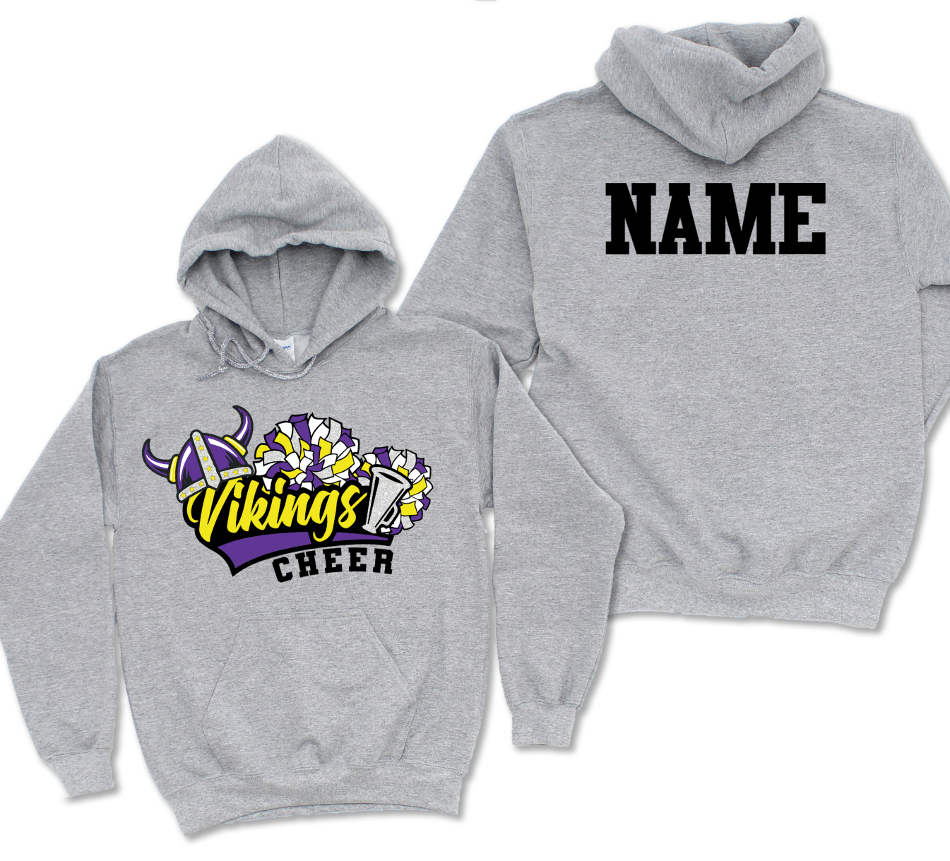 Vikings cheer hoodie (with custom options)